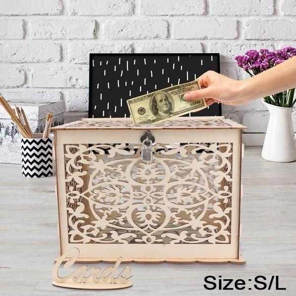 10 Styles Elegant Wedding Card Box Wedding Money Box Wooden Wedding 