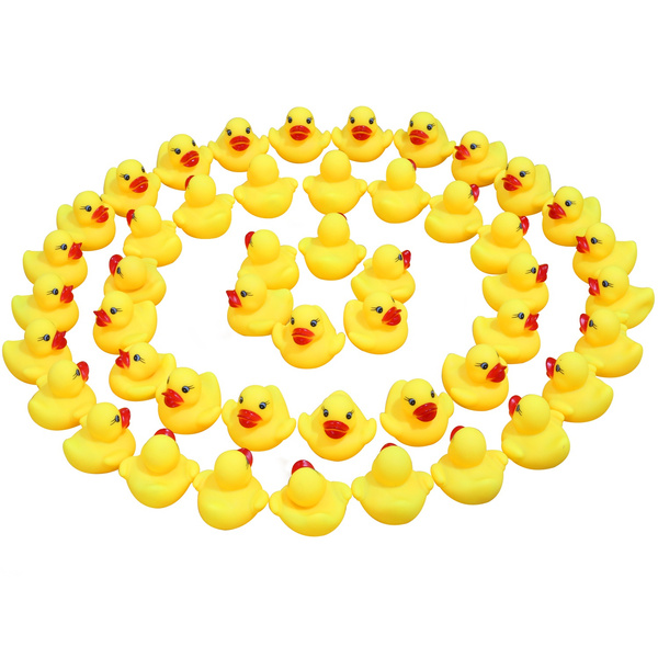 Novelty Place Float Rubber Duck Ducky Baby Bath Toy for Kids (48 Pcs) Wish