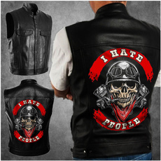 Vest, Fashion, skullmotorcyclevest, skull