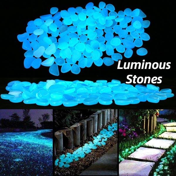 100Pcs Garden Pebbles, Glow Stones Rocks, Luminous Pebbles for Walkways ...