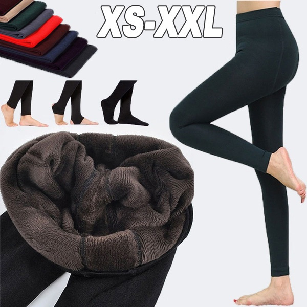Women's Thick High Waisted Sherpa Lined Leggings Winter Tights Tummy  Control Warm Stretchy Fleece Pants Winter Tights Warm Thick Cashmere Pants  Super Thick Cashmere Leggings for Women Plus Size at Amazon Women's