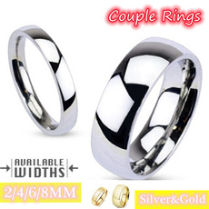 8MM, polished, wedding ring, girlsring