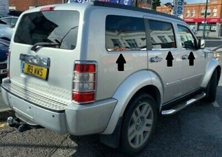 chromeautoaccessory, dodgenitro, chromewindowsframetrimcover, vehiclepartsaccessorie