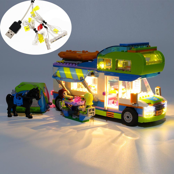 USB Light Kit for Lego Friends Heartlake Mia's Camper Van Brick Building Blocks-(Not Lego Model) |
