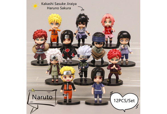 Naruto Sasuke Sakura Kakashi Obito Jiraiya Tsunade anime dolls Mini Action  toy Figures cartoon Assemble blocks kid Birthday gift