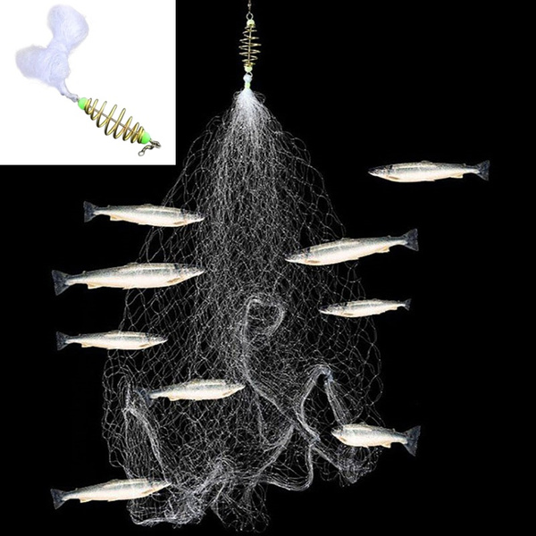 Multi Size Fishing Net Trap Mesh Luminous Netting Fishnet Tackle Design  Copper Spring Shoal Cast Nets For Fishing Traps
