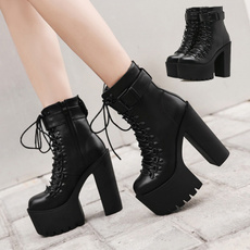Goth, Winter, Boots, Buckles