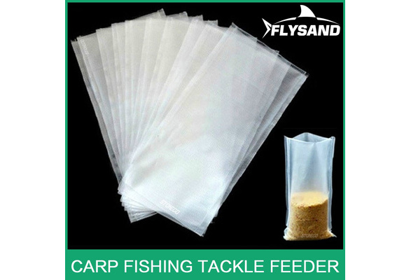 FLYSAND PVA Bags Available Carp Fishing Tackle PVA Bags Mesh For Carp  Coarse Boilie Pellet Bait 7*14cm For Bait Throwing 50Pcs