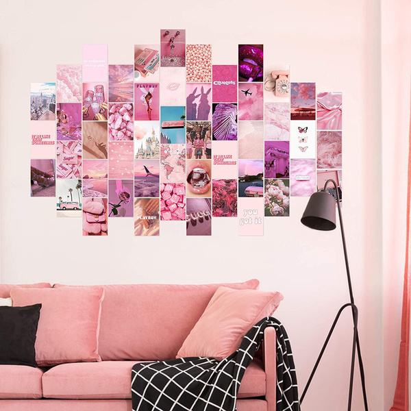 50pcs Wall Collage Kit 4 6 Inch Poster Set With Glue Point Wall Art Collage  Kit Picture Collage Kit For Wall Aesthetic Pictures For Wall Dorm Room  Decor For Teen Girls Boy 