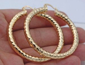 bighoopearring, yellow gold, Bling, Jewelry