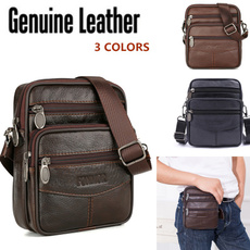 messengerbagmen, zipperbag, Waterproof, genuine leather