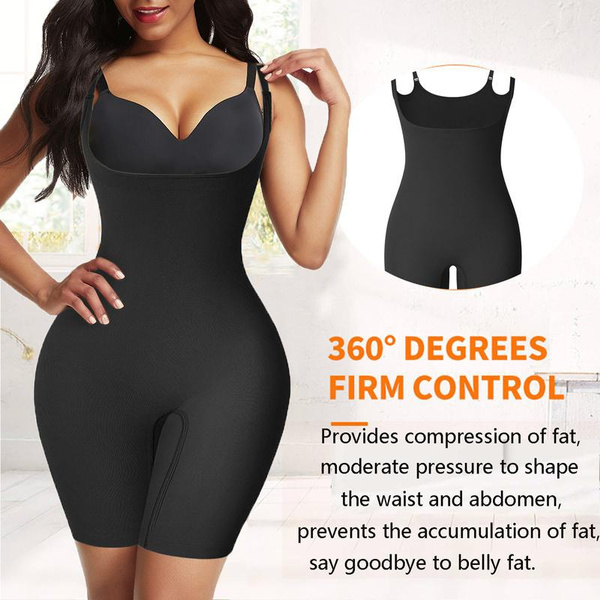 Women Invisible Bodysuit with Open-Bust Shapewear Seamless Full