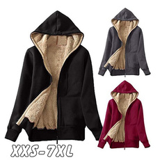 Plus Size, hooded, Outerwear, wool coat