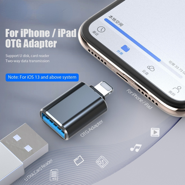 OTG USB Adapter Lighting Male To USB3.0 Charging Adapter for IPhone 12 ...