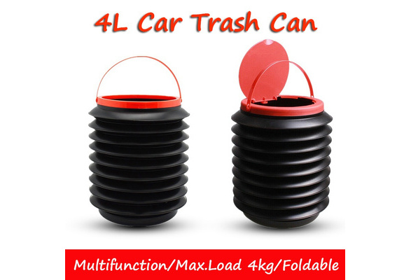 4L Car Trash Bin Automobile Wash Telescopic Storage Bucket Folding Rubbish  Organizer