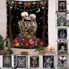 skulltapestry, tapestrywall, art, astrologytapestry