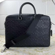 Coach, idleatherbriefcase, leather, black