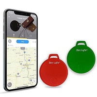 SwiftFinder Key Finder 2 PCS Locator Tracking Tracker Devices Smart Key Tracker Bluetooth Tracker Car Key Luggage Wallet Finder with app for iPhone Sumsung Galaxy Best Key Finder Locator Red+Green 