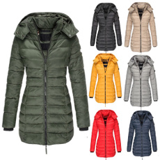 padded, hooded, Invierno, pufferjacket