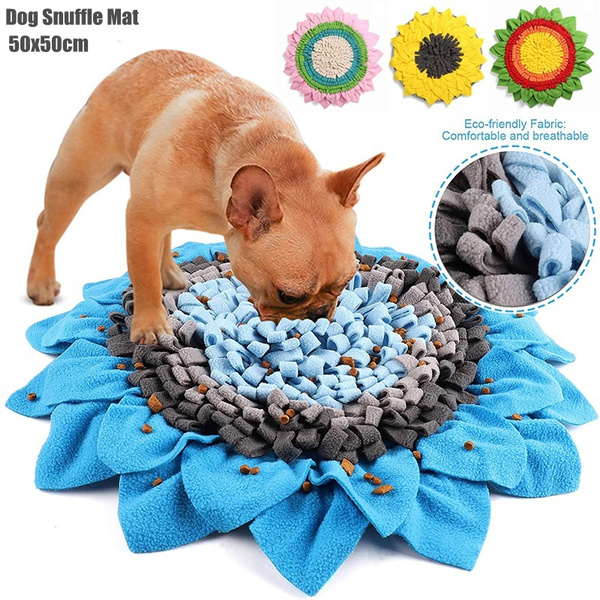 4 Colors Washable Round Pet Snuffle Mat Popular Interactive Dog