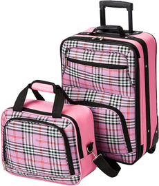 pink, expandableluggage, Fashion, luggagetrunkset