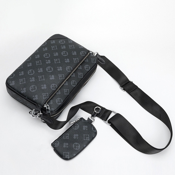 Black designer best sale messenger bag