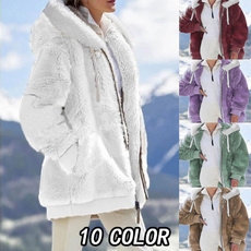 hooded, fur, Winter, winter coat