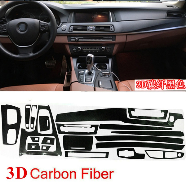 3D Carbon Fiber Pattern Interior DIY Trim Stickers For 11-17 BMW 5 ...
