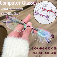 nearsightedglasse, halfrimglasse, lights, Women's Glasses