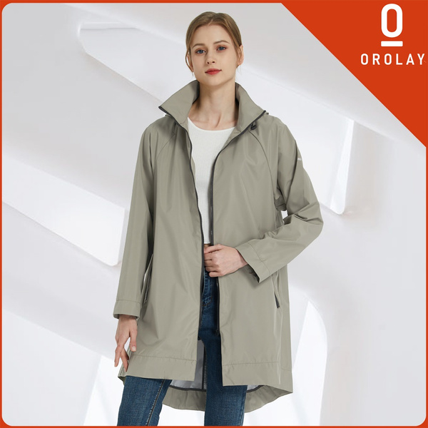 Orolay Women's Long Windbreaker Hooded Light Jacket Active Outdoor Anoraks Orolay Women's Long Windbreaker Hooded Light Jacket Active Outdoor Anoraks