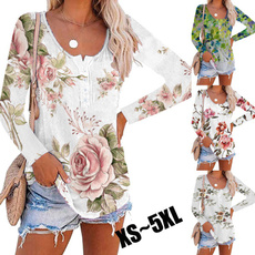 blouse, Tops & Tees, Flowers, Sleeve