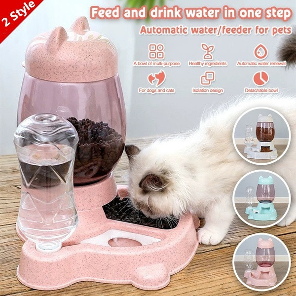 Automatic Feeder Pet Dog Cat Drinking Bowls Large Capacity Water