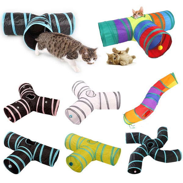 2/3/4/5 Holes Pet Cat Tunnel Toys Foldable Pet Cat Kitty Training