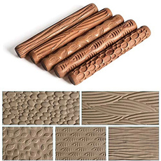 woodhandrollersforclay, claypatternroller, Ceramic, potterytool