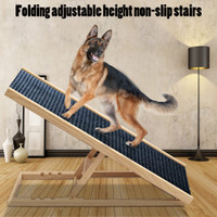 for Small/Large Dogs Gray badewanne Metal Pet Stairs Dog Car Ladder Cat Folding Three-Layer Climbing Frame Foldable Pet Ramp 