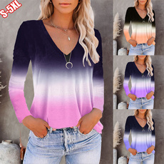 blouse, gradientcolor, Plus Size, Tops & Blouses