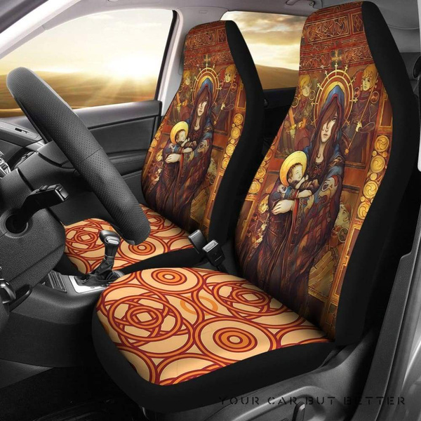 Christian Cross Pattern Print Universal Fit Car Seat Covers