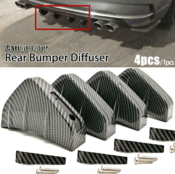 New 4PCS /1pcs Universal Carbon Fiber Modified Shark Fin Rear Spoiler