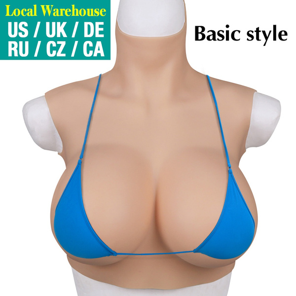 Crossdressing Silicone Breast Form Realistic E-Cup Breastplate