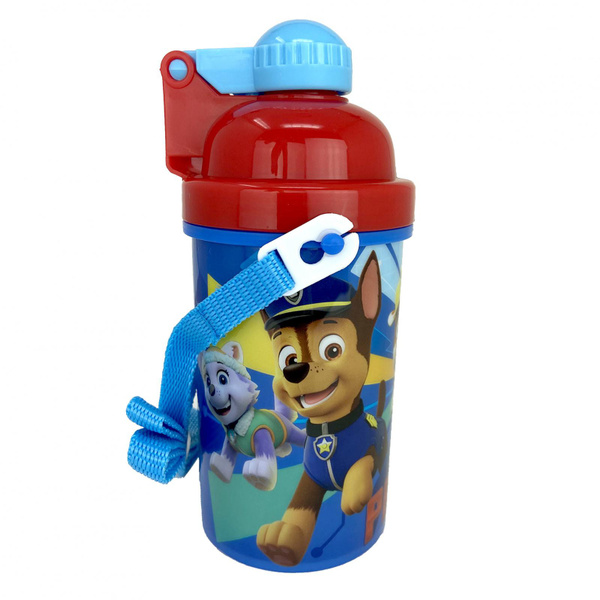 Paw Patrol Kids Water Bottle Canteen with Pop Up Lid and Carrying Strap 12oz 