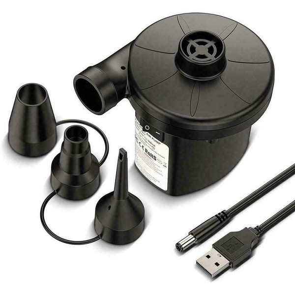 Elektrische Luftpumpe USB 2 In 1 Pump Mit 3 Düsen Für Luftmatratze Luftbett  Boot