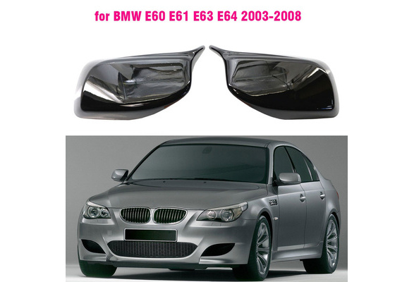 選ぶなら Cap Cover Mirror Rearview ABS 5 BMW for Black / Fiber Carbon バイク用ライト・ランプ