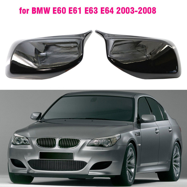 Rearview Mirror Cover Cap ABS Carbon Fiber / Black for BMW 5 Series E60 E61  E63 E64 2004-2008 520i 525i 528i 528xi 530i