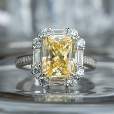 White Gold, DIAMOND, Jewelry, 925 silver rings