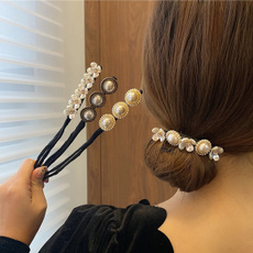 hair, pearlhairpin, hairstyle, Flowers