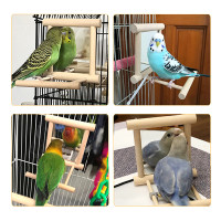 Perches for Bird Cages Cockatiel Perch bluewhale Natural Wood Parrot Perch Set Paw Grinding Stick Round Wooden Platform Bird Chewing Toys Cage Accessories Bird Perches for Parrots 