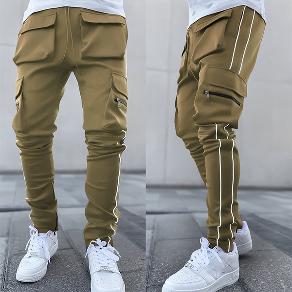 Men's Reflective Strip Cargo Pants 