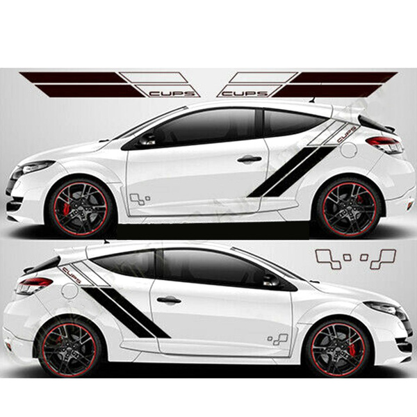 for Renault megane trophy racing stripes cups mk3 vinyl graphics decals ...