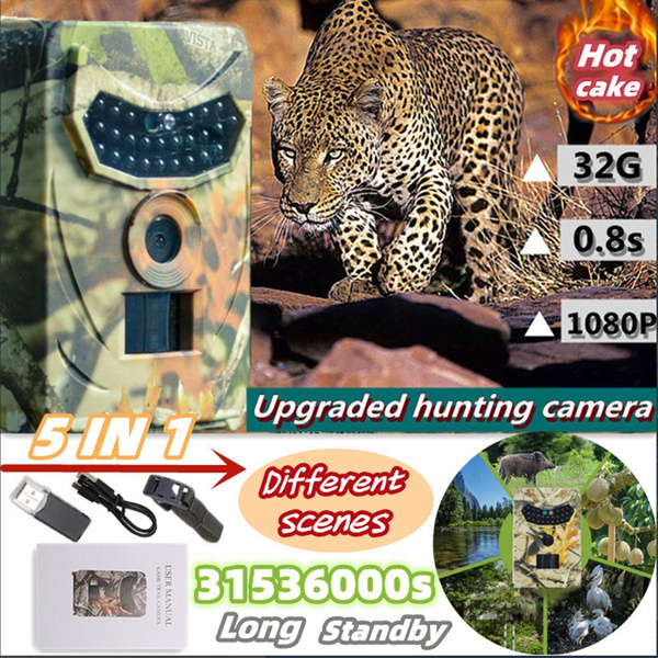 Wild Camera PhotoTraps 12MP 1080P Motion Triggered Hunting Wildcamera Trap IP66 Waterproof