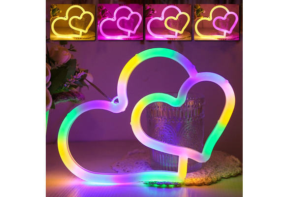 Heart-Shaped LED Lamp with a Neon Twist